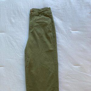 Wide Leg Olive Green Pants